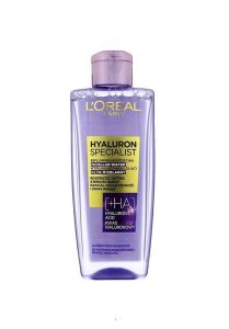 تصویر بطری میسلار واتر هیالورونیک اسید لورال 200 میل با درپوش صورتی، مخصوص پاکسازی و آبرسانی پوست