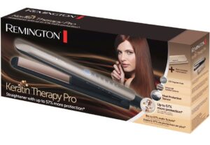 تصویر اتو مو رمینگتون مدل S8590 با صفحات کراتین سرامیک و نمایشگر دیجیتال