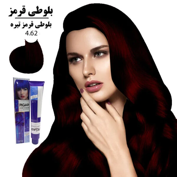 رنگ مو پیگار بلوطی قرمز تیره 4.62 حجم 100 میل