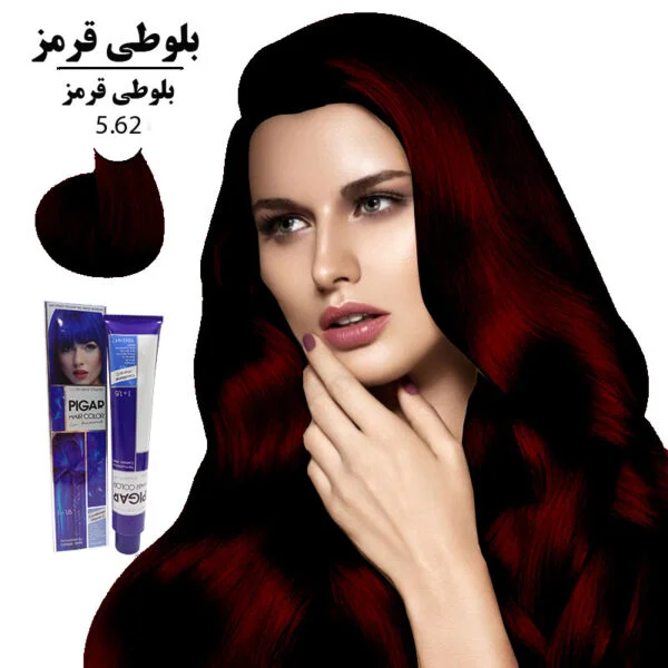 رنگ مو پیگار بلوطی قرمز 5.62 حجم 100 میل
