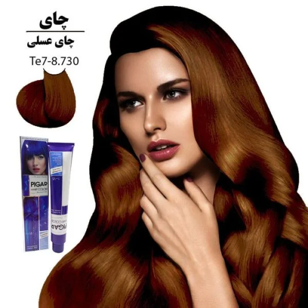 رنگ مو پیگار چای عسلی te7 حجم 100 میل