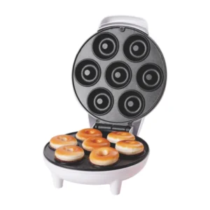 وافل ساز دی اس پی مدل KC1173 - دستگاه کوچک سفید و مشکی با صفحات پخت ۷ حفره‌ای 