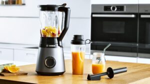 مخلوط کن بوش مدل MMB6174SG - دستگاه استیل ضد زنگ با پارچ شیشه ای و بطری ToGo