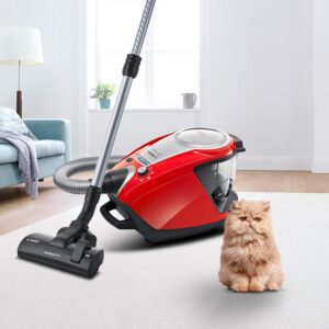 جاروبرقی مخزن دار بوش مدل BGS7PET (ProAnimal) با رنگ مشکی/قرمز و پارویی مخصوص جمع‌آوری موی حیوانات