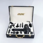 دستگاه ماساژ تفنگی به رنگ مشکی (مدل MDHL) با 12 سری قابل تعویض برای ماساژ عمیق عضلات