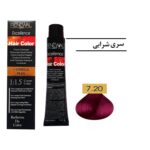 رنگ موی رنوال شرابی بادمجانی روشن 7.20 حجم 150 میل