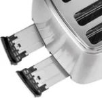 تصویر توستر نان سنکور مدل STS 5070SS با بدنه استیل، 4 درگاه قرارگیری نان و نمایشگر دیجیتال (LED).