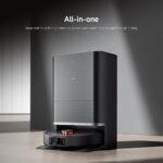 جارو رباتیک شیائومی مدل X20 Max مشکی با ایستگاه شارژ Omni، مکش 8000 پاسکال و شستشوی 55 درجه