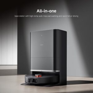 جارو رباتیک شیائومی مدل X20 Max مشکی با ایستگاه شارژ Omni، مکش 8000 پاسکال و شستشوی 55 درجه