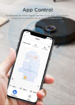 جارو رباتیک مایدیا مدل M7 Pro مشکی با ناوبری LIDAR، مکش 4000 پاسکال و پد تیکشی ارتعاشی