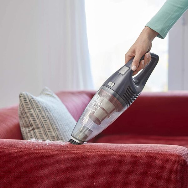 جارو شارژی بلک اند دکر مدل SVB520JW نقره‌ای با باتری 18 ولتی، قابلیت 2in1 (ایستاده و دستی) و پایه شارژر