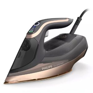 تصویر اتو بخار فیلیپس مدل DST8041 به رنگ مشکی با کفی SteamGlide Elite Rosecopper و طراحی ارگونومیک