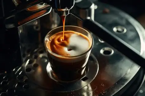 آموزش فوم گیری اسپرسوساز مباشی، نمایش نازل بخار در حال تولید میکروفوم (Microfoam) ابریشمی در پیچر استیل برای لاته آرت.