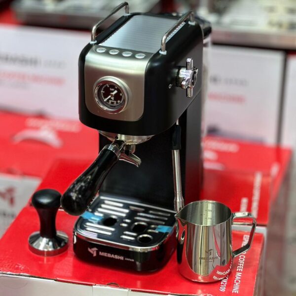 اسپرسوساز مباشی مدل 2109 - دستگاه استیل ضد زنگ با نازل بخار و کلیدهای نوردهی