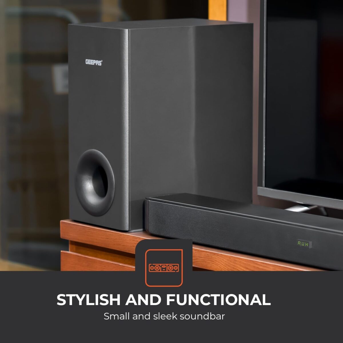 ساندبار جیپاس مدل GMS11173 (۶۰ وات، ساب ووفر وایرلس، ضدآب IPX7) - Image 5