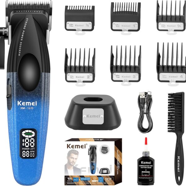 ماشین اصلاح کیمی مدل KM-1670 با تیغه سرامیکی و نمایشگر دیجیتال