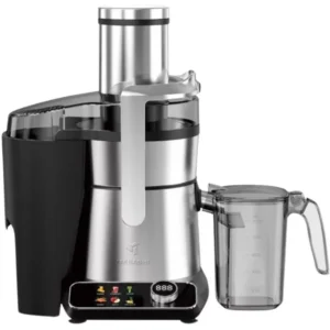 تصویر آبمیوه گیری مباشی مدل ME-JC3013 به رنگ استیل ضدزنگ با دهانه ورودی بزرگ ۸۵ میلیمتری و پنل دیجیتال