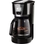 تصویر قهوه ساز سنکور مدل SCE5070 با قوری شیشه‌ای و بدنه ترکیبی از استیل ضد زنگ و مشکی