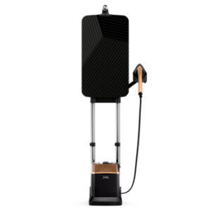 تصویر اتو بخارگر تفال مدل QT2020 به رنگ مشکی، با میز اتوی هوشمند قابل تنظیم در ۳ زاویه (عمودی، افقی و مایل)