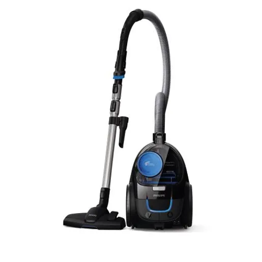 تصویر جارو برقی فیلیپس مدل 9350 (PowerPro Compact) به رنگ مشکی با نازل MultiClean و فناوری PowerCyclone 5 و بدون کیسه