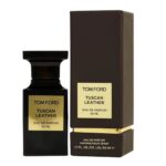 بطری ادکلن تام فورد توسکان لدر (Tom Ford Tuscan Leather) ۱۰۰ میلی‌لیتری با شیشه سیاه و لیبل سفید