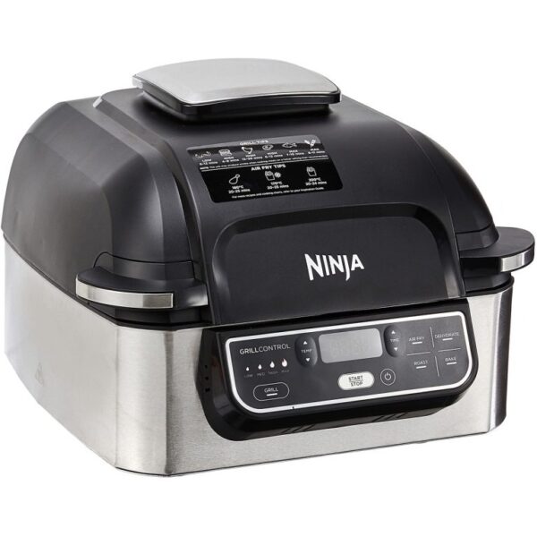 سرخ کن و گریل نینجا مدل AG301, سرخ کن نینجا AG301, گریل نینجا, سرخ کن 5 کاره, فناوری گریل سیکلونیک, سرخ کن کم روغن نینجا, قیمت AG301, سرخ کن با گریل, سرخ کن 1760 وات, سرخ کن 5.6 لیتری, گریل برقی نینجا, سرخ کن با قابلیت خشک کن