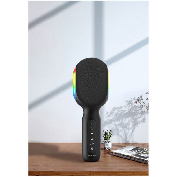 میکروفون کارائوکی سنکور مدل SSS K1000 با نورپردازی LED و اسپیکر داخلی